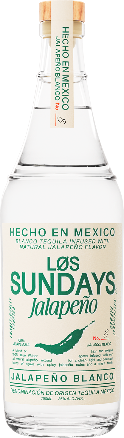 Los Sundays Jalapeno Blanco tequila bottle