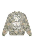 The Tequila & Country Music Crewneck - Camo/White