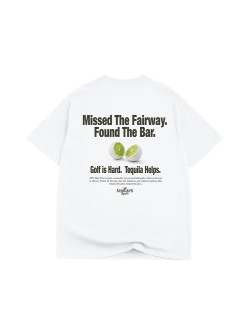 The Fairway Tee - Blanc White / Black