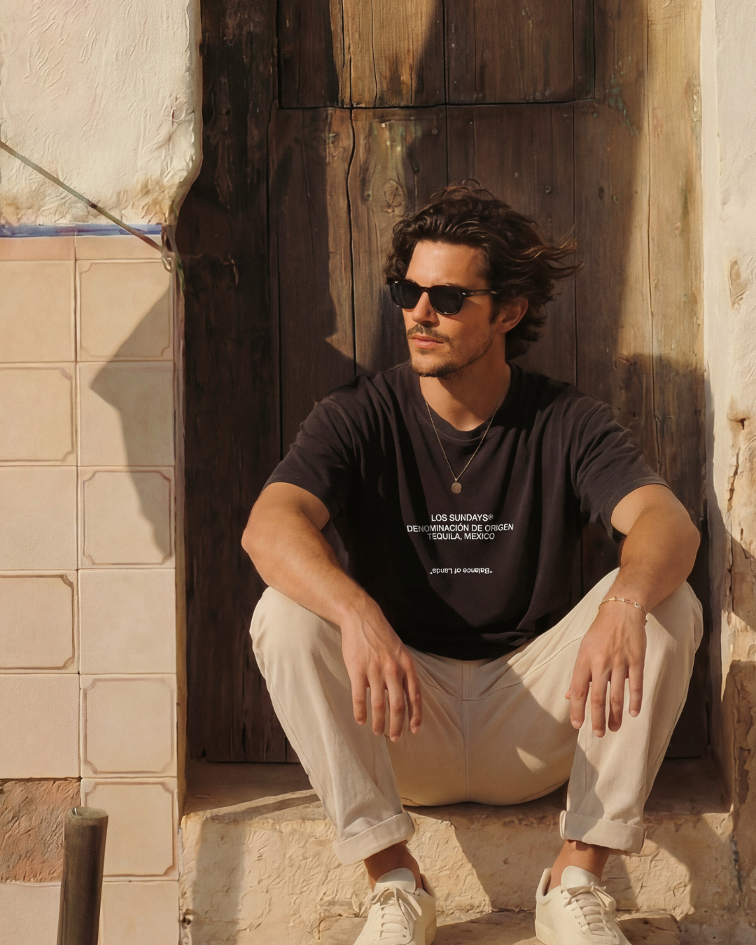 The Balance Tee - Vintage Black / White