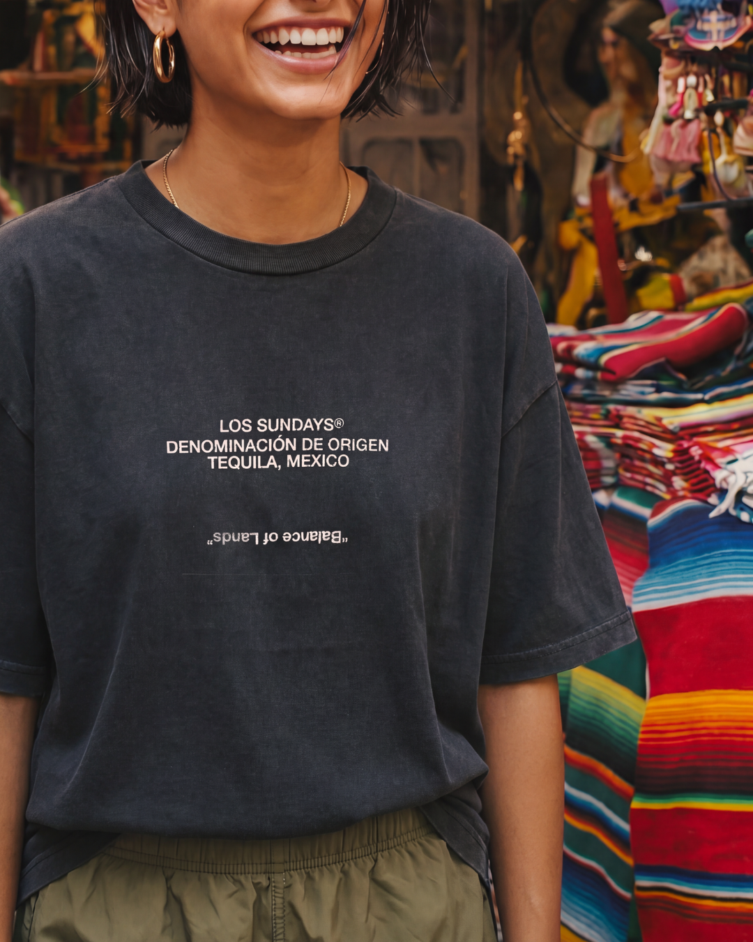 The Balance Tee - Vintage Black / White